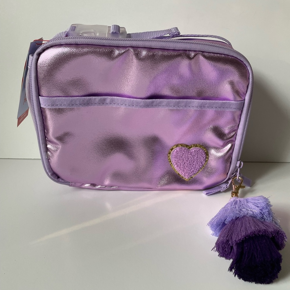 Purple Metallic + Tassel Lunch Bag - Picture 2 of 9